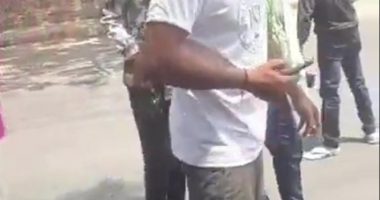 Video still of Vishwash Kumar Ramesh walking away from a crash.