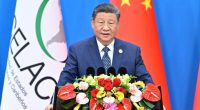 Xi Jinping giving a keynote speech at the opening ceremony of the China-CELAC Forum.