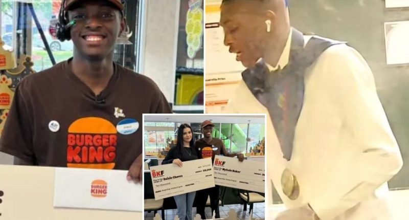 Burger King employee Mykale Baker who rushed to work shift after Georgia high school graduation gifted $10K scholarship from fast-food giant