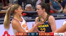 Caitlin Clark shoved to floor after Fever star exploded on rival