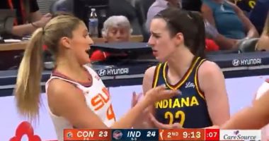 Caitlin Clark shoved to floor after Fever star exploded on rival