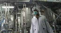 An Iranian technician works at the Isfahan Uranium Conversion Facilities