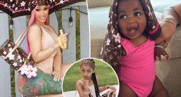 Cardi B and kids pose with over $15K worth of Louis Vuitton