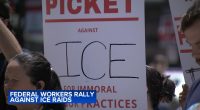 Chicago federal workers use lunch hour to protest ICE raids, citing safety