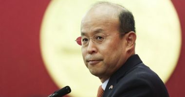 Chinese ambassador to Australia, Xiao Qian, addresses the media, at the Chinese embassy in Canberra on Tuesday 26 November 2024.