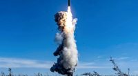Intercontinental ballistic missile launch.