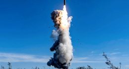 Intercontinental ballistic missile launch.