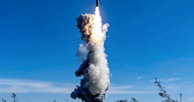 Intercontinental ballistic missile launch.