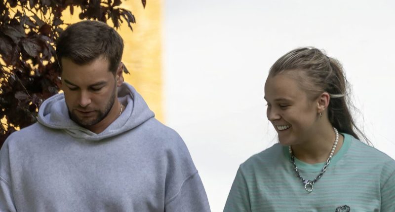 Chris Hughes can't keep his hands off new girlfriend JoJo Siwa