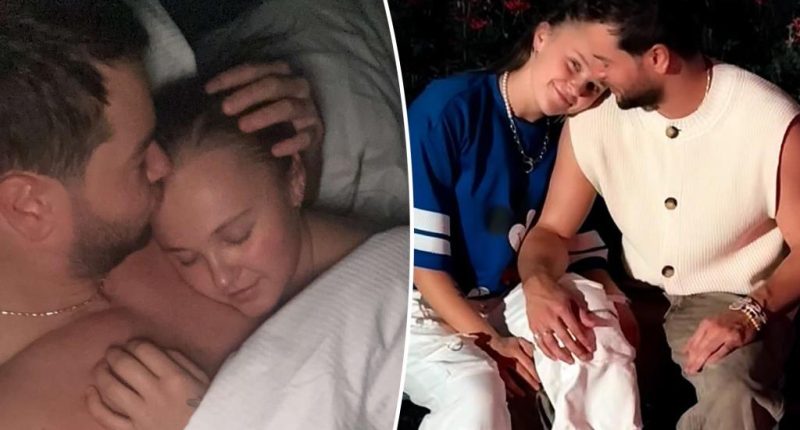 Chris Hughes shares intimate photo of himself and JoJo Siwa cuddling in bed