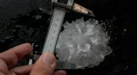 Crushing it. What do you do with 4,000 hailstones that you collect while chasing storms