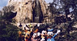 Disneyland's Matterhorn Bobsleds with Mickey Mouse and friends.