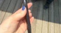 Pen-shaped spy camera found in public bathroom.
