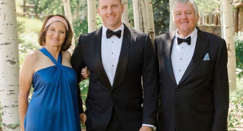 Josh Pickles with his parents, Terry Pickles and Paula Bozinovich.