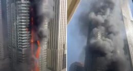 Dubai skyscraper with 4,000 residents bursts into flames