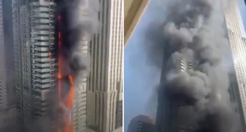 Dubai skyscraper with 4,000 residents bursts into flames
