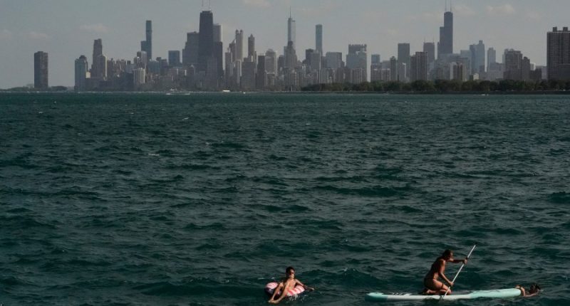 Eastern half of US sweltering again, with dangerous heat wave expected to last until midweek
