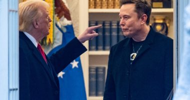 President Trump and Elon Musk in the Oval Office.