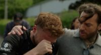 Emotional moment Sam Thompson breaks down in tears during marathon