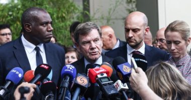 From left: David Lammy, Johann Wadephul, Jean-Noël Barrot and Kaja Kallas