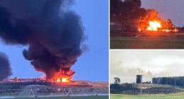 Fireball lights up Montana sky after industrial plant explodes: video