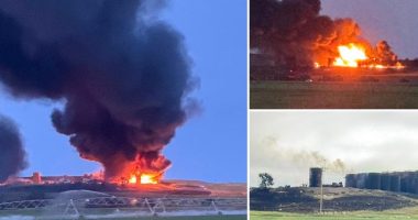 Fireball lights up Montana sky after industrial plant explodes: video