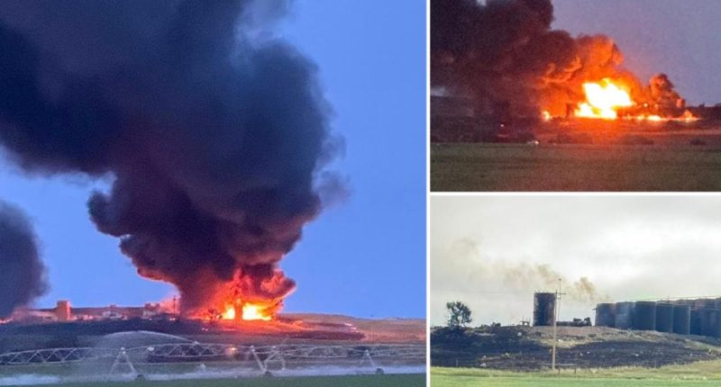 Fireball lights up Montana sky after industrial plant explodes: video