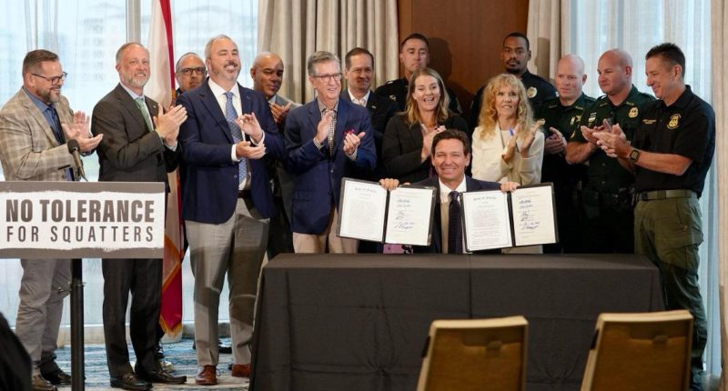 Florida Gov. DeSantis signs anti-squatting bills for commercial properties