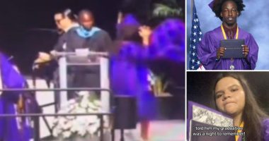 Florida high school graduate backflips into classmate in viral onstage celebration gone wrong: ‘This can’t be happening’