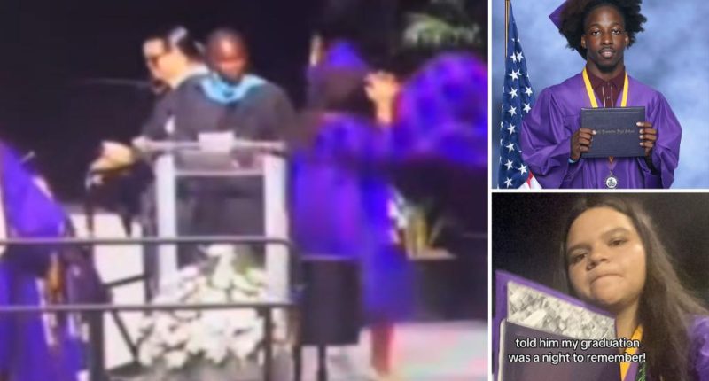 Florida high school graduate backflips into classmate in viral onstage celebration gone wrong: ‘This can’t be happening’