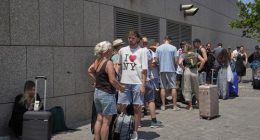 Citizens of Poland and Austria assemble at a hotel in Tel Aviv