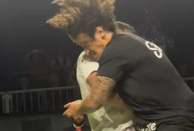 Former NRL veteran Kevin Proctor was knocked out during a controversial 'run it straight' event