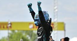 George Russell wins Canadian Grand Prix as Lando Norris crashes out after colliding with Oscar Piastri to hand his McLaren team-mate title advantage