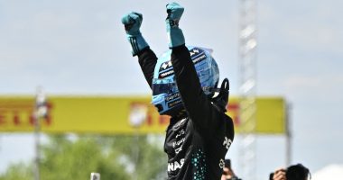 George Russell wins Canadian Grand Prix as Lando Norris crashes out after colliding with Oscar Piastri to hand his McLaren team-mate title advantage
