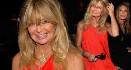 Goldie Hawn, 67, brightens up the front row of the Donna Karan show