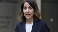 Liz Kendall, Work and Pensions Secretary, speaking to the media.