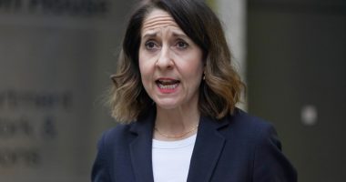 Liz Kendall, Work and Pensions Secretary, speaking to the media.