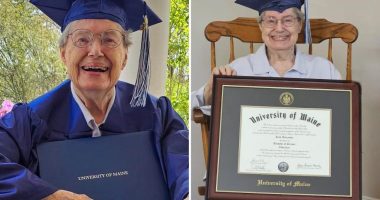 Grandmother, 88, barred from graduating college due to pregnancy clinches diploma at Maine university 60 years later