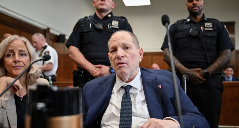 Harvey Weinstein at his rape and sexual assault retrial.