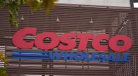 Costco Wholesale sign on a building.