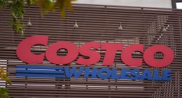 Costco Wholesale sign on a building.