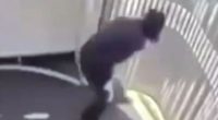 Footage of a Qantas worker falling through a gap in an aerobridge.