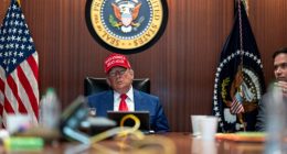 President Trump at a White House meeting.