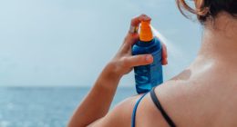 How do the chemicals in sunscreen protect our skin from damage?