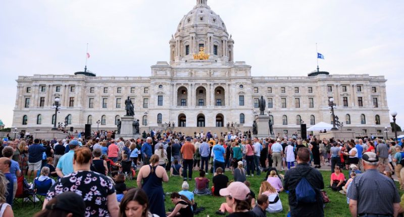 Hundreds gather to remember prominent Minnesota lawmaker and husband slain in their home