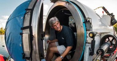 Stockton Rush, CEO of OceanGate, sitting inside a submersible.