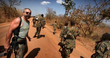 PIC BY KEVIN EVANS / CATERS NEWS - (PICTURED Machine Gun Preacher Sam Childers, South Sudan) - Meet the real-life Machine Gun Preacher, the incredible gun-totting reformed drug and alcohol abusing biker who went on to rescue orphans from blood-thirsty rebels who skin people ALIVE. Sam Childers might look like the archetypal handlebar-moustached Hells Angels type and thats because he was until he made a decision that changed his life. That life - which saw him leave his native USA and travel thousands of miles to East Africa - is now the subject Hollywood blockbuster Machine Gun Preacher released in the UK tomorrow (WEDS). Hunky heart-throb Gerard Butler plays Sam in the film which documents his real-life battle to rescue hundreds of children kidnapped in Africa. SEE CATERS COPY