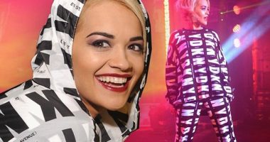 I'm with the brand: Rita Ora performs at DKNY's 25th birthday bash hou