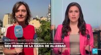 Two France 24 news presenters reporting.
