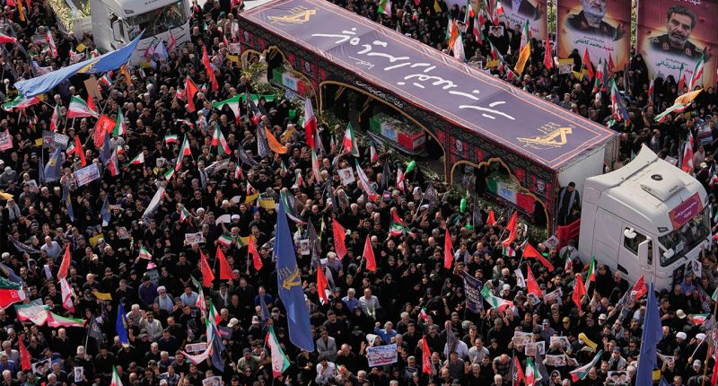 Iran holds funeral for top commanders, nuclear scientists killed in Israeli operation